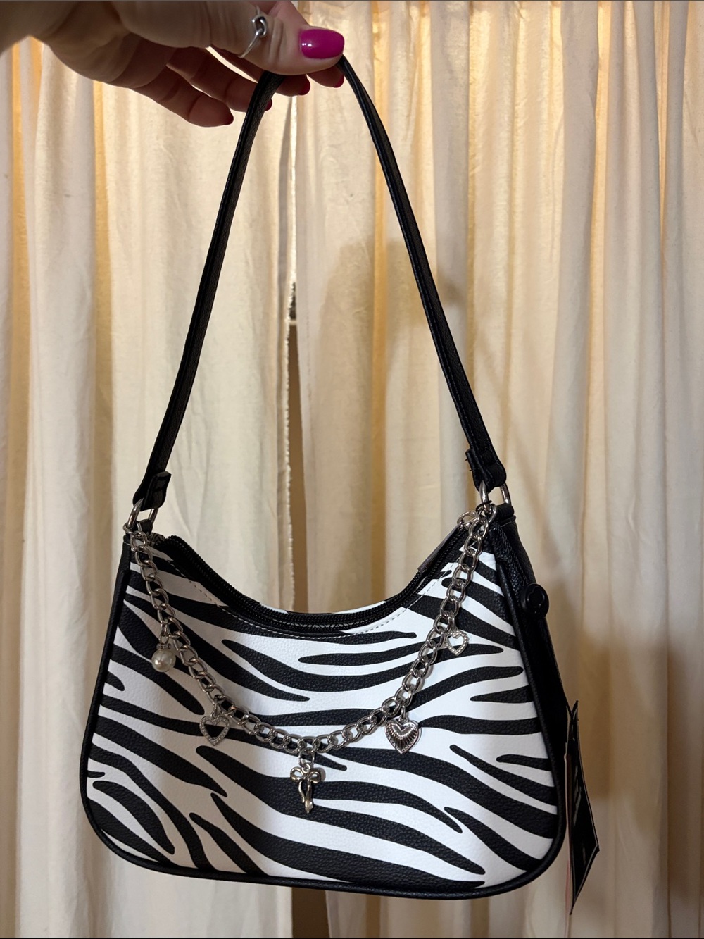 NWT Zebra Shoulder Bag